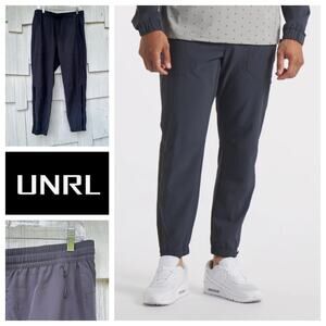 UNRL DWR Track Pant Gray Windproof Water-Resistant 4-Way Stretch‎ Size M